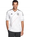 Get ready to take the field like your favorites in this Germany Home soccer jersey with CLIMACOOL technology from adidas.