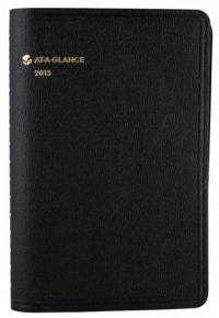 AT-A-GLANCE Recycled Daily Appointment Book, 5 x 8 Inches, Black, 2013 (70-207-05)