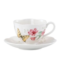 Lenox Butterfly Meadow Tiger Swallowtail Cup and Saucer Set