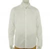 INC International Concepts Men's White Vertical Striped Dress Shirt