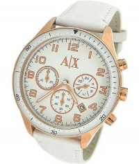 Armani Exchange Leather Chrono Watch