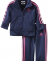 adidas Baby-Girls Infant ITG Iconic Tricot Set, Navy, 24 Months