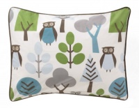 DwellStudio Owls Tailored Single Sham, Sky