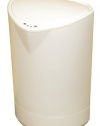 NST Nine Stars DZT-8-2W Infrared Touchless Automatic Motion Sensor Lid Open Trash Can, White, 2.1-Gallon