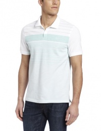 Calvin Klein Sportswear Men's Short Sleeve All Over Variagated Stripe Polo