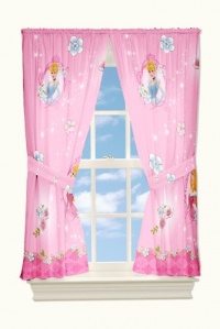 Disney Dainty Princess Microfiber Drapes, 82 by 63-Inch