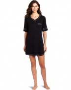 Karen Nueburger Women's Basic Henley Nightshirt