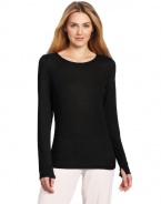 Calvin Klein Women's Savoy Ribbed Modal Long Sleeve Pajama Top