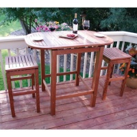 Outdoor Interiors 65544 The 2-4-6 Pub Table Folds for More Seating