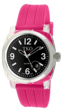 TKO ORLOGI Women's TK558-BF Milano Junior Acrylic Case Black Dial Watch