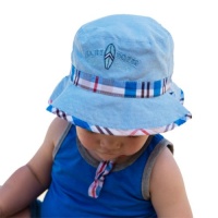 Dozer Reversible Cotton Sun Hat Check Bucket,UPF50+