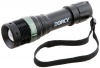 Dorcy 41-4280 Weather Resistant Optic Lens LED Flashlight with Nylon Lanyard and Strobe Setting, 130-Lumens, Black Finish