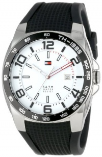 Tommy Hilfiger Men's 1790884  Sport Stainless Steel Bezel Black Silicon Strap Watch