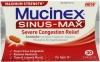 Mucinex Sinus Max Congestion Relief Caplets, 30 Count