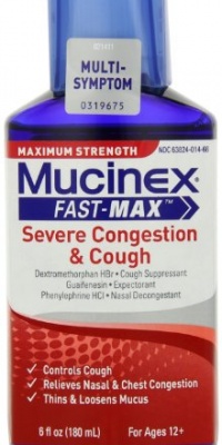 Mucinex Fast-Max Adult Liquid, Severe Congestion and Cough, 6 Ounce