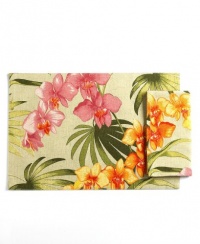 Tommy Bahama African Orchid, Pack of 4 Placemats, Linen