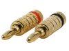 Monoprice 1 Pair High-Quality Closed Screw Type Copper Speaker Banana Plugs