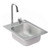 Moen 22245 Camelot Stainless Steel 20 Gauge Single Bowl Drop In Sink with Faucet, Stainless