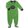 Carter's Boys Fleece Footed Blanket Sleeper Pajamas - Green Tough Guy