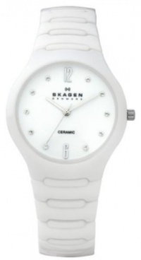 Skagen Women's SK817SSXC Ceramic White Dial Watch