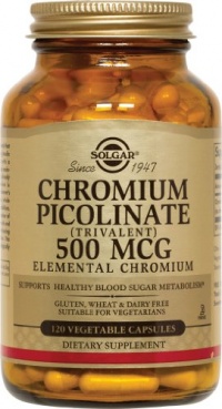 Solgar - Chromium Picolinate, 500 mcg, 120 veggie caps