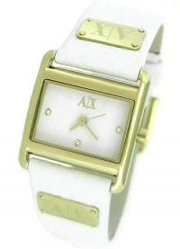 Armani Exchange Leather White Dial Women's Watch #AX3082