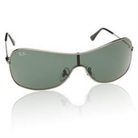 Ray-Ban RB3211 Highstreet Shield Sunglasses/Eyewear - Gunmetal/Gray-Green / One Size