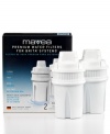 Keep it clean, keep it pure. Refresh the way you pour & drink water with this 2-pack of BPA-free filters for your Mavea water pitcher. An innovative microscreen catches carbon particles and reduces the release into your water. Model 1007930.