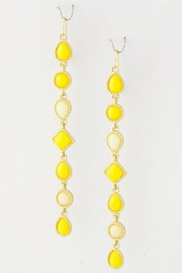 Candy Drop Statement Earrings (Yellow)