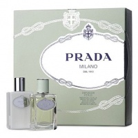 Prada Milano Infusion D'iris for Women Gift Set (Eau de Toilette Spray, Hydrating Body Lotion)