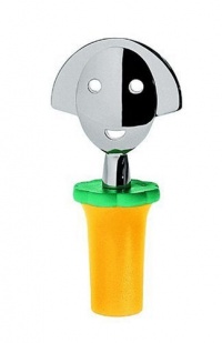 A di Alessi Anna Stop 2 Bottle Stopper, Yellow