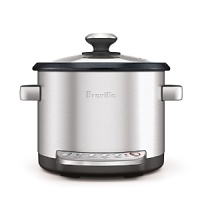 Breville's versatile Risotto Plus™ is perfect for creating tender slow-cooked meals, stir-free risotto, fluffy rice and more. Complete functions include risotto, rice, sauté, steam, slow cook high, slow cook low and auto keep warm. The large 4-quart capacity allows for 20 cups of cooked rice.