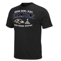 NFL Baltimore Ravens Super Bowl XLVII Champions Choice V T-Shirt