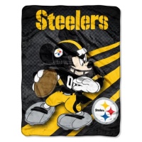 NFL Pittsburgh Steelers Mickey Mouse Ultra Plush Micro Super Soft Raschel Throw Blanket