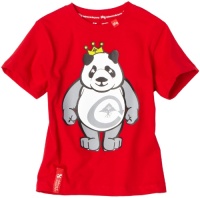 LRG - Kids Boys 2-7 Little King Of Style Panda Tee, Red, 6