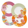 Lenox Floral Fusion Dessert Plates, 7-1/2-Inch, Assorted Colors, Set of 4