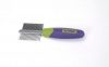 Li'l Pals Double-Sided Purple and Green Grooming Comb for Dogs, Extra Small