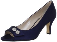 Caparros Women's Donatella Open-Toe Pump,Navy,8 M US