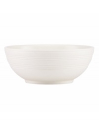 Elegance comes easy with this pasta bowl from kate spade new york's Fair Harbor white dinnerware. Durable stoneware in a milky white hue is half glazed, half matte and totally timeless.