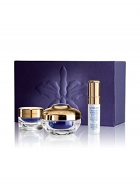 Discover the exceptional complete care of Orchidée Impériale with this limited edition coffret. Housed in a prestige leather box, this set also offers the perfect size for your travel needs. Experience the Orchidée Impériale Trilogy with the new Orchidée Impériale Eye & Lip Cream (0.5 oz.), Orchidée Impériale White Serum (0.17 oz.), and Orchidée Impériale Cream (0.24 oz.). 