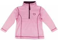 GutsyToddler Girls Light Pink Long Sleeve Heart Logo Fleece Jacket/Top 2T 3T 4T