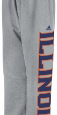 Illinois Fighting Illini adidas Grey Fleece Sweatpants