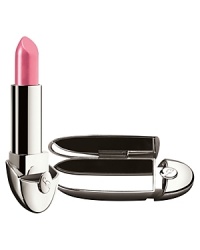 Guerlain Rouge G Lipstick surpasses with a rich formula. The pigment reflects daylight to reveal spectacular radiance. Lips are immediately defined, smoothed, plumped and hydrated. The luxurious case contains a hidden mirror.Four new glamorous limited edition shades of pink are blooming: Rose Innocent, Rose Ensoleillé, Rose Piquant and Rose Barbare.