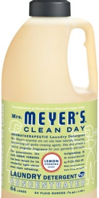 Mrs. Meyer's Clean Day 2x HE Liquid Laundry Detergent, Lemon Verbena, 64-Ounce Bottles (Pack of 6)