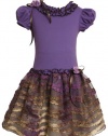 Bonnie Jean Girls 2-6X Knit Bodice To Drop Waist Mesh Skirt