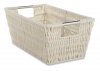 Whitmor 6500-2712 Small Rattique shelf tote, Latte