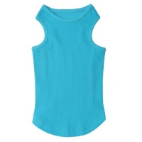 Casual Canine Cotton Basic Ribbed Dog Tank Top, Large, 20-Inch, Bluebird