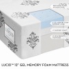 Lucid by Linen Spa 12-Inch Gel Memory Foam Mattress, 4-Pound, King