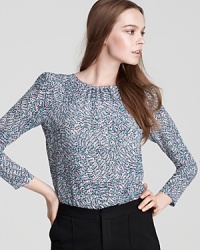 Pippa Blouse - Peacock Feather Print