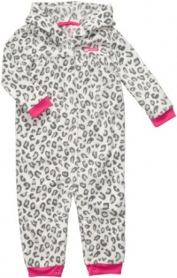 Carter's Infant Long Sleeve One Piece Hooded Fleece Coverall - Leopard Print-18 Months